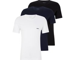 HUGO BOSS Classic T-shirts regular fit (3-pack) - heren T-shirts O-hals - wit - navy - zwart
