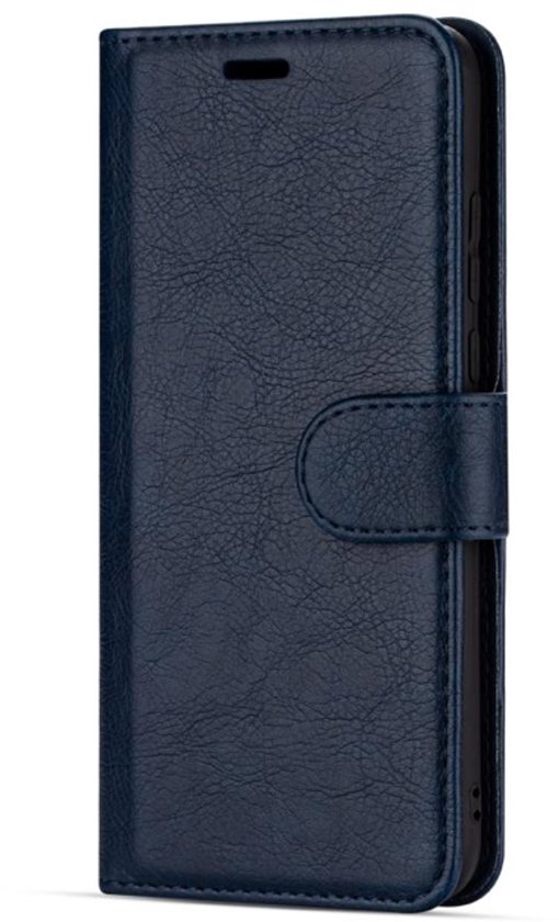 Étui adapté pour Samsung Galaxy A26 5G étui/étui à rabat avec porte-cartes de haute qualité couleur bleu foncé