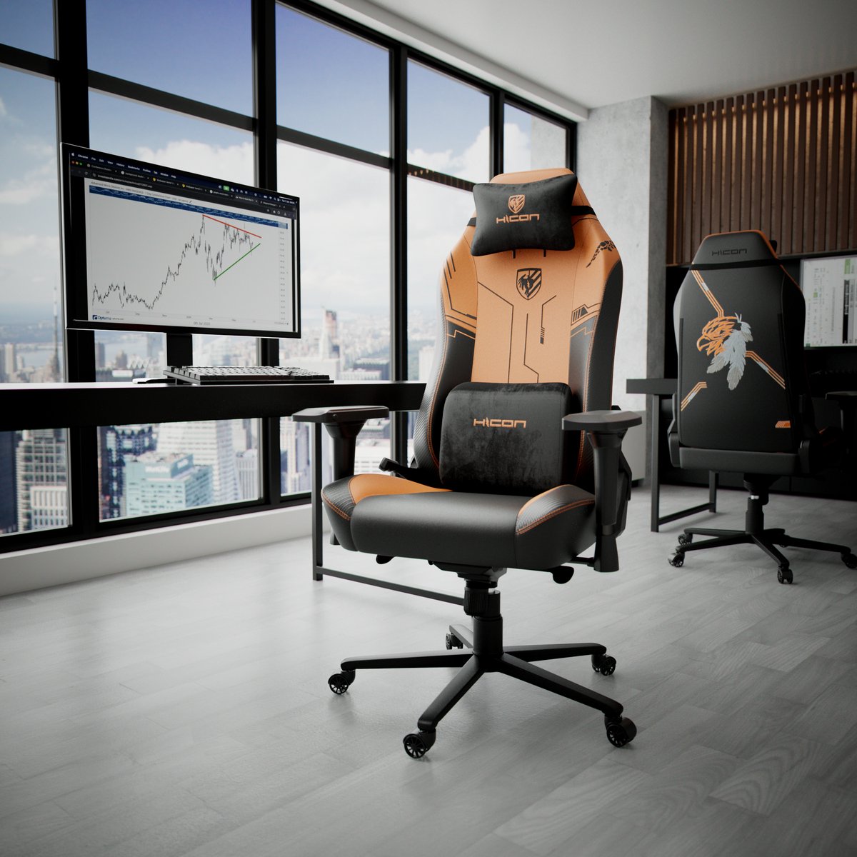 Gamestoel - Gaming Stoel - Gaming Chair - Game Stoel - HICON - afbeelding 3