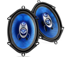 Pyle Auto Luidsprekerset - 3-Weg Auto Speaker - 300 Watt - 80-20 kHz Frequentierespons-Blauw