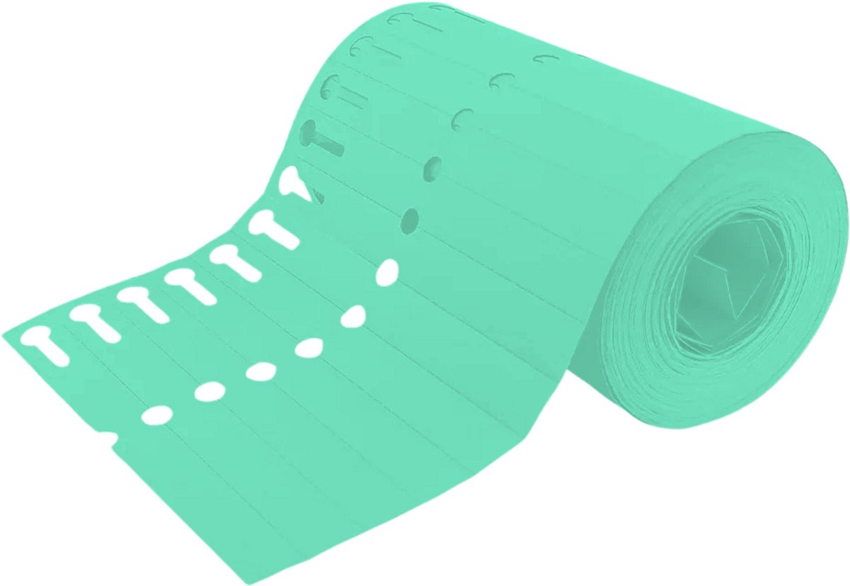 CombiCraft beschrijfbare sleufetiketten groen 120x13mm - per 1000 stuks