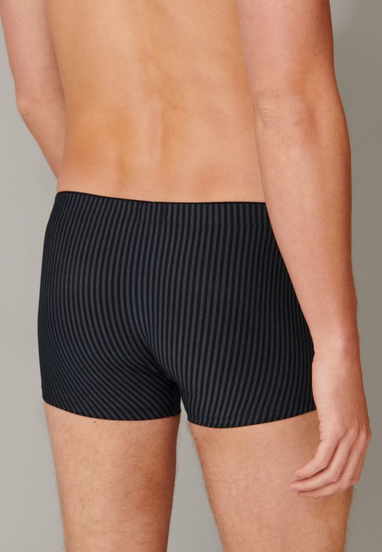 SCHIESSER Long Life Soft boxer (1-pack) - short homme rayé bleu et noir - Taille: 4XL