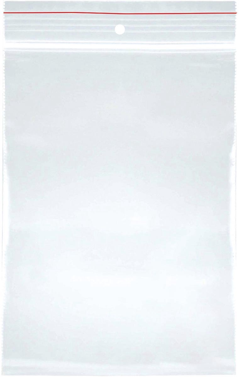 OFFICE products gripsealzakje, transparant, pak van 100 stuks, 80 x 120 mm 10 stuks