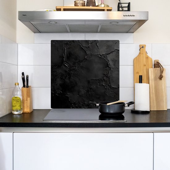KitchenYeah® Protection plaque induction 60x55 cm - Noir - Pierre - Protege plaque de cuisson - Couvre plaque induction - Protecteur d'induction - Cuisine