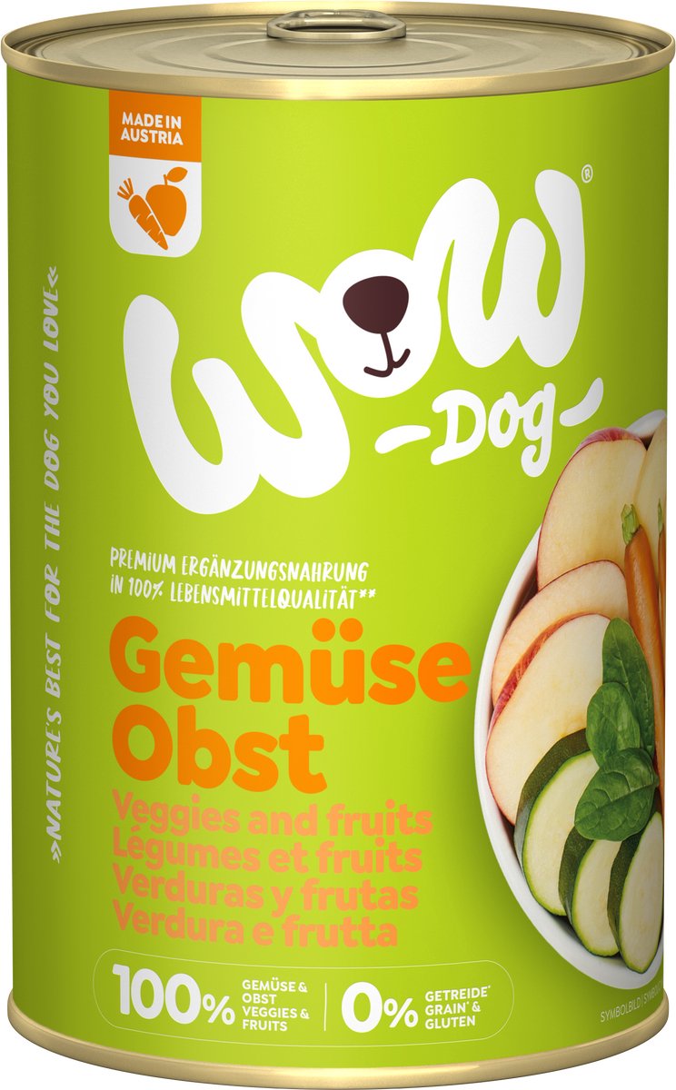 Wow WOW Groente- en fruitmix 6 x 400 gram - Hond