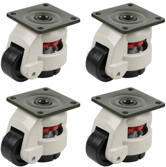 IQWTU Zware belastbare wielen voor meubels, belasting 1000 kg, 50 mm, draaibare wielen met ratelgreep, nylon, zware zwenkwielen met schroefdraadstift 12 x 30 mm, stil, zware wielen, 360° rotatie IQWTU Zware belastbare wielen voor meubels, belasting 1000 kg, 50 mm, draaibare wielen met ratelgreep, nylon, zware zwenkwielen met schroefdraadstift 12 x 30 mm, stil, zware wielen, 360° rotatie