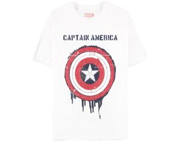 Captain America Brave New World - Shield Heren T-shirt - wit - S