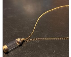 No-Fade Goud Stijl Vintage Herinnering Hanger – As & Zand Bewaar Fles – Waterproof & Unisex