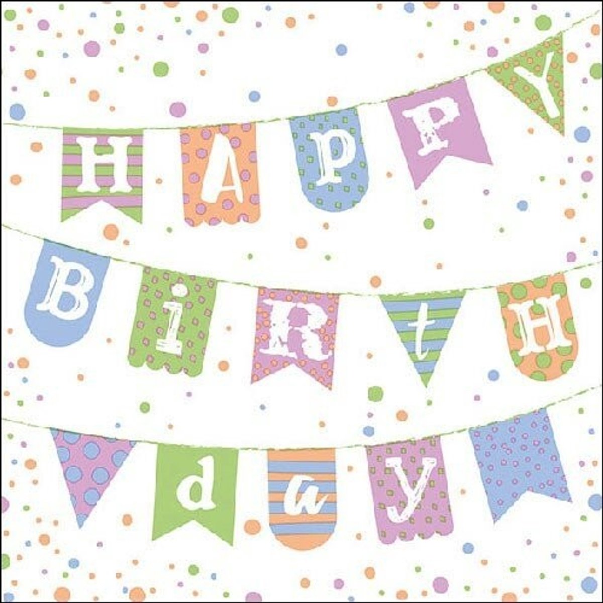 Ambiente - Lunch servetten - Birthday Garland Blue
