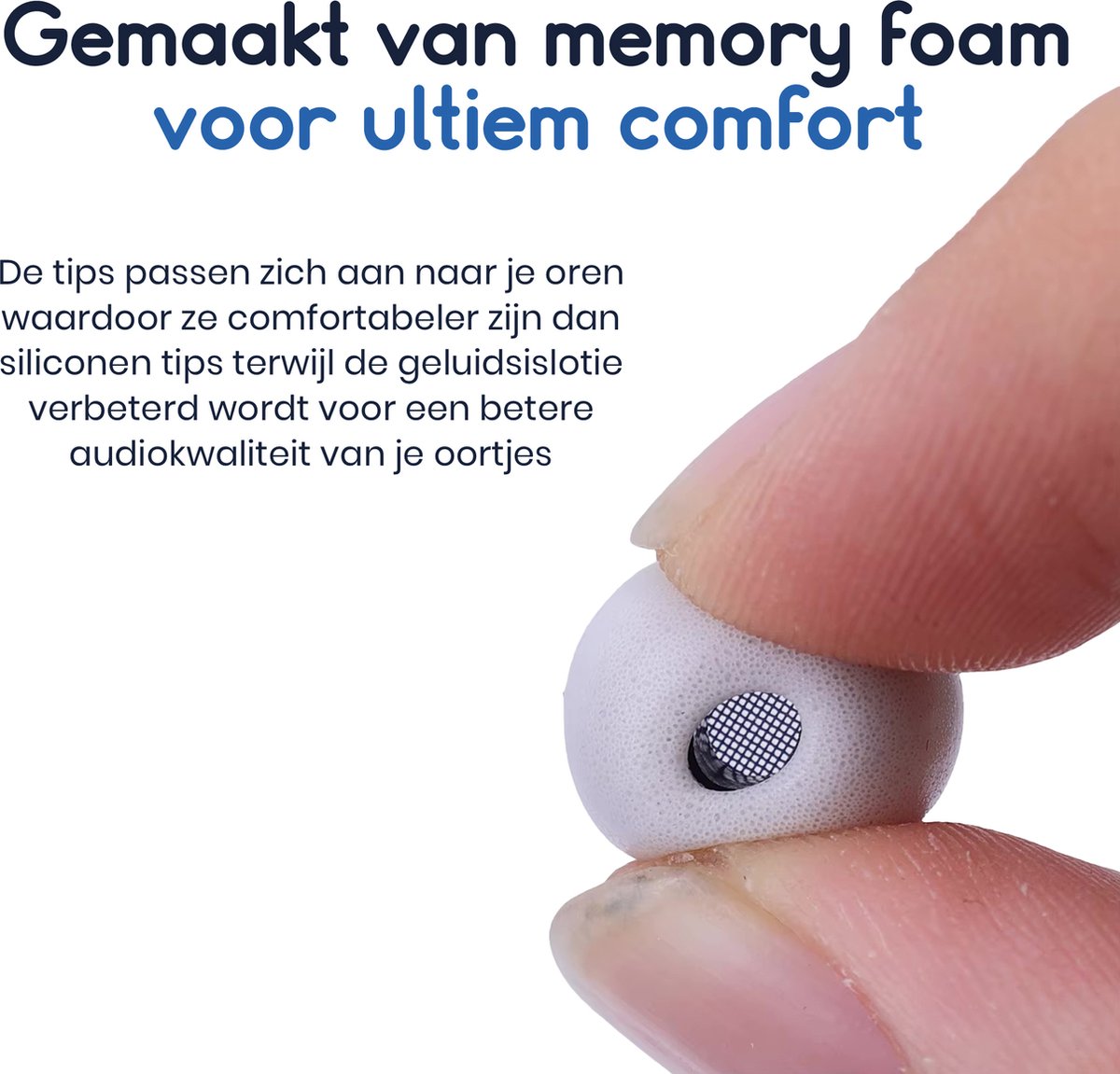 Ibley QuietSeal foam oortips maat M voor Samsung Galaxy Buds 3 Pro zwart - Foam Earplug - 2 paar - 4 stuk(s) – foto 4