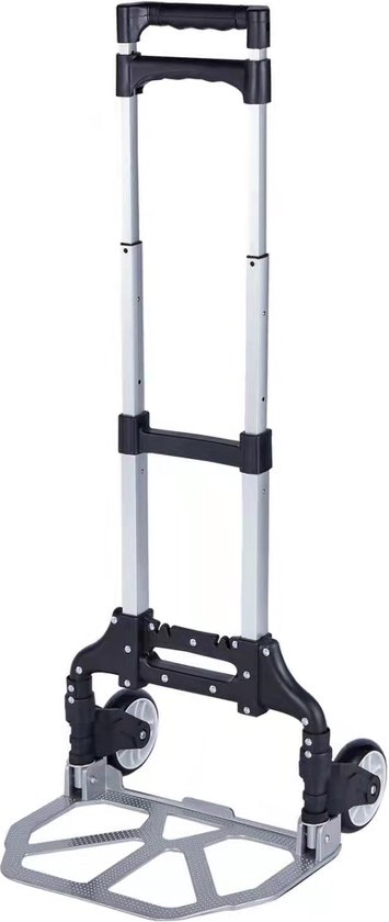 Kibani Steekwagen Opvouwbaar - 75 kg Draagvermogen - Transportwagen - Plateauwagen - Steekkar - Inklapbare Steekwagen - Meubelroller