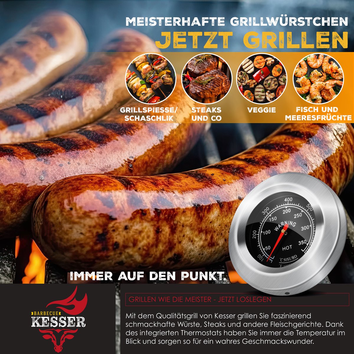 KESSER® XL Houtskoolbarbecue thumbnail 5