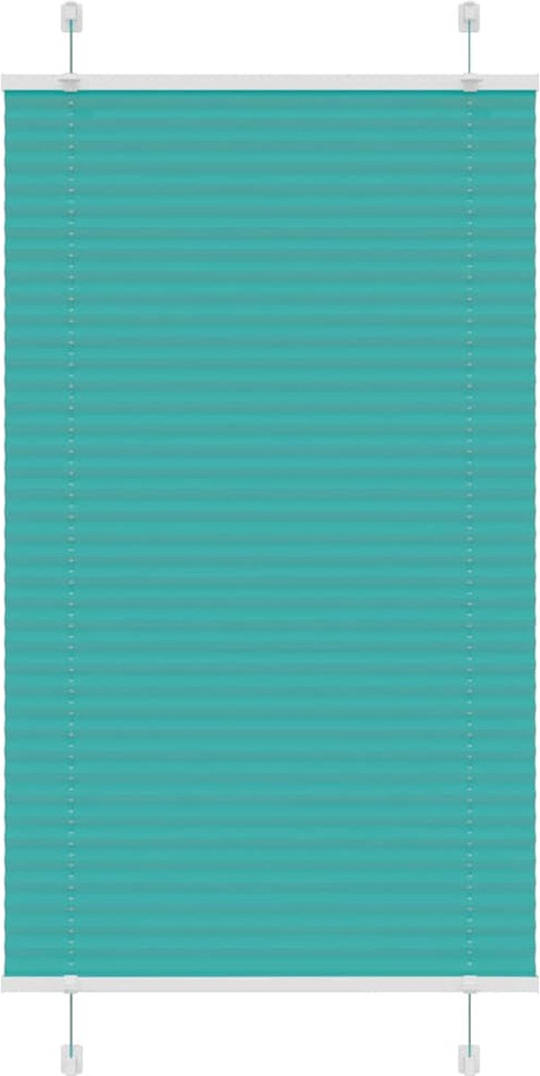vidaXL Plissé - rolgordijn - 70x100 - cm - stofbreedte - 69,4 - cm - petrol - groen