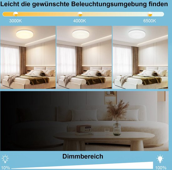 Moderne plafondlamp zwart 60cm incl. LED 3-staps dimbaar - Morning