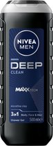 NIVEA MEN Deep Clean Douchegel - 3-in-1 Shower Gel - 500 ml