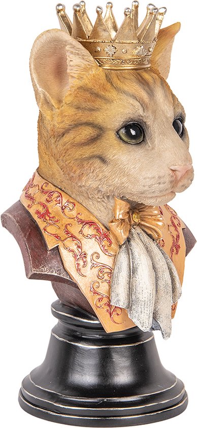 Clayre & Eef Image de décoration Chat 37 cm Marron Plastique