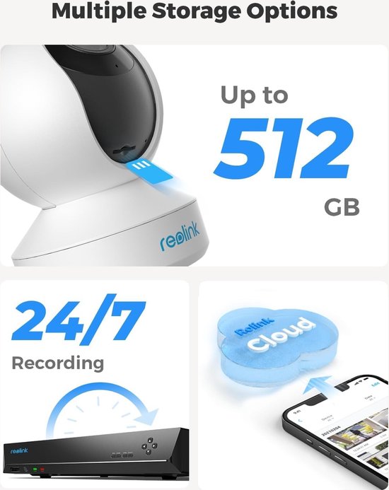 5MP PTZ Wifi-beveiligingscamera voor Binnen 24/5 GHz WiFi CCTV-camera met AI-detectie van Mens/Huisdier Automatisch Volgen 3x Optische Zoom Oudere Huisdieren Tweerichtingsgeluid E1 Zoom van Reolink — afbeelding 3