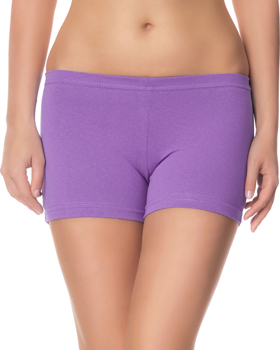 Ladeheid Dames Leggings - Zwangerschapskleding – Kort – Katoen – Purper27 – 40/42 LA-MA-Shorts-Short