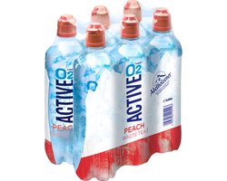 Active O2 | Peach White Tea | 6 stuks | 6 x 500 ml