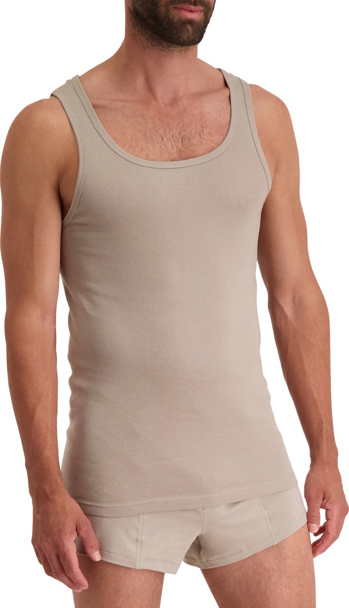 Noshirt Tank Top - Ronde Hals - Katoen - Invisible Khaki - XL