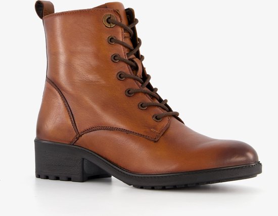 Hush Puppies bottes à lacets en cuir pour femme cognac Taille 38