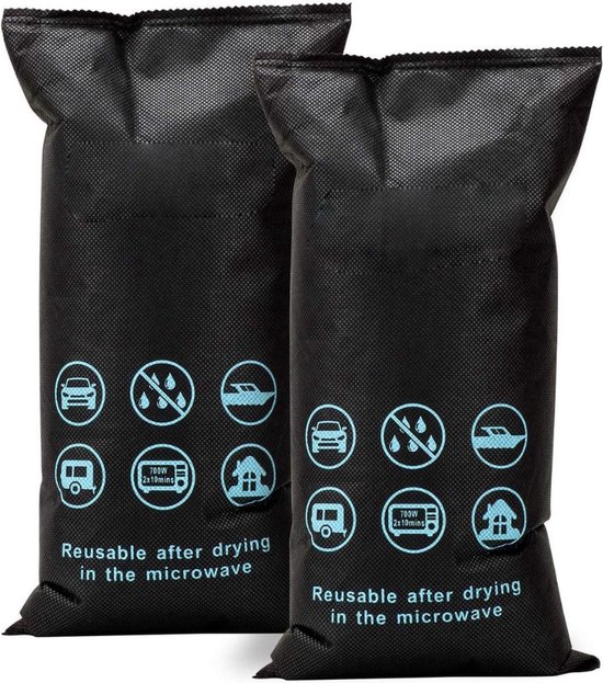 Sachets Gel De Silice Réutilisables - 200g Déshumidificateur - Indicateur Couleur - Pour Voiture, Placard, Frigo