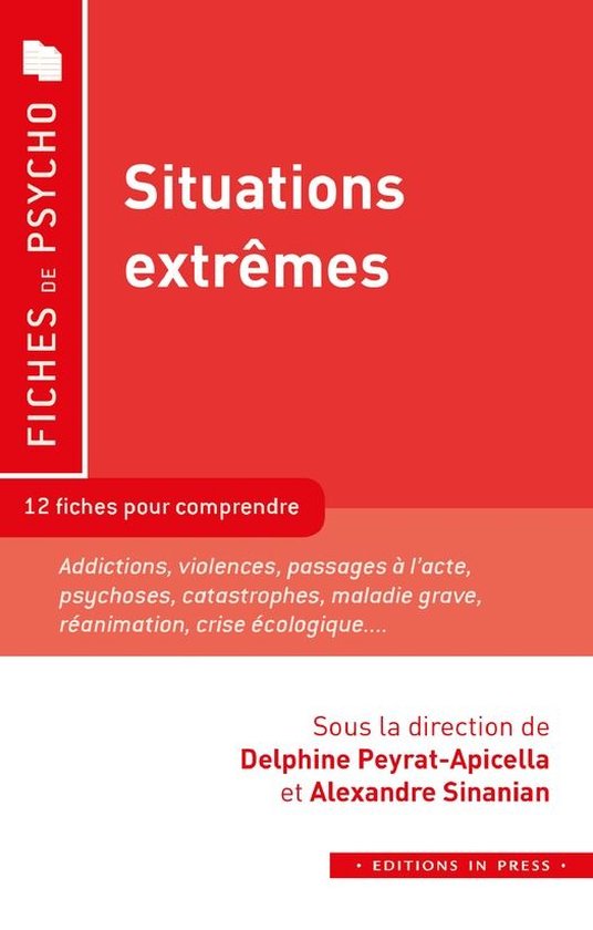 Fiches de Psycho - Situations extrêmes - cover