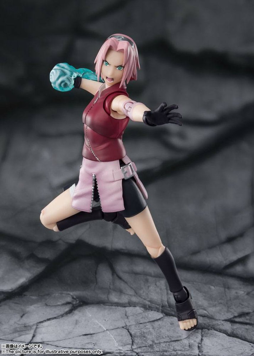 Bandai Tamashii Nations Naruto Shippuden S.H. Figuarts Action Figure Sakura Haruno -Inheritor of Tsunade's indominable will- 14 cm Action Figuur