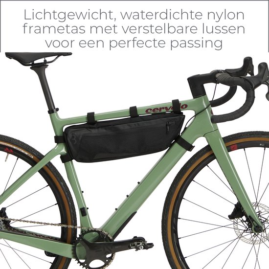 BBB Cycling Frametas Racefiets & Gravelbike 4 Liter - Waterbestendige Bikepacking Fietstas - Verstelbaar - Bikepacking Tassen - Middle Mate Medium BSB-142
