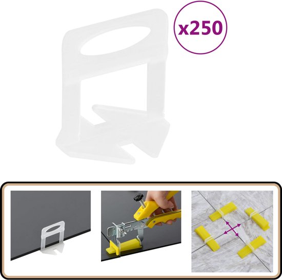 Nivelleerklemmen voor tegels 1000 st 1,5 mm | -nl