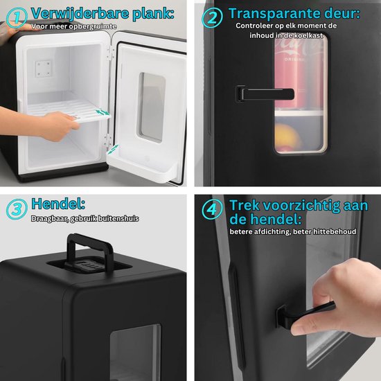 ApexArte® Minibar - Mini Koelkast - Skincare Fridge - Ultra Black — afbeelding 2