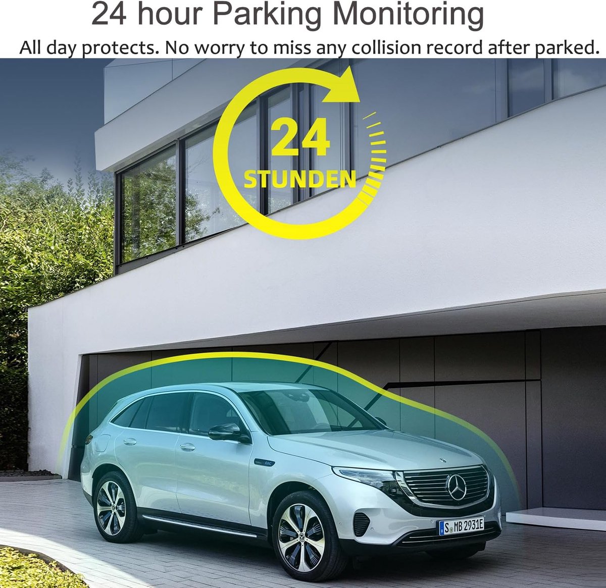 Dashcam - Daschcams - Auto - Camera - Vooruit - Achteruit - Video - Autobeveiliging - Parkeerbeveiliging - Recording - Dag en Nacht - Schadepreventie – foto 2