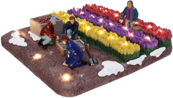 Santaville - Flower Field Worders with LED Polyresin 23cm