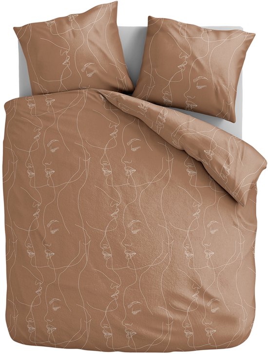 DJY Witte dekbedovertrekset, kingsize 3-delig, effen getuft