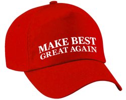 Bellatio Decorations Carnaval verkleed pet - rood - Make Best Great Again - volwassenen