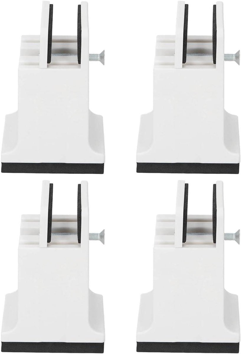 Ruimtebesparende verstelbare meubelframeverhogingen - Set van 4 stuks (wit)