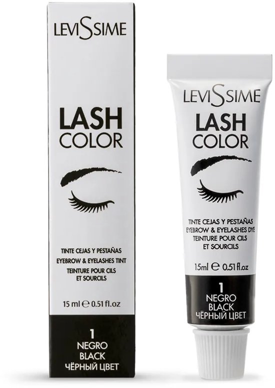 LEVISSIME wimper- en wenkbrauwkleur 1 Zwart 15 ml