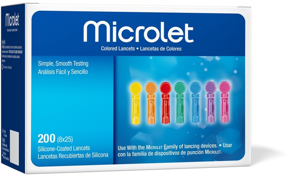 Goedkoopste Bayer Microlet lancet gekleurd P6571 1 Stuks