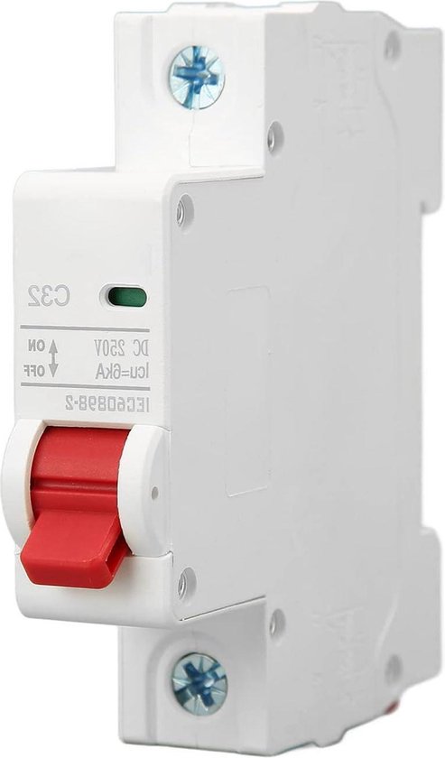 Jadeshay DC miniatuur stroomonderbreker 32A 250V 1P miniatuur stroomonderbreker Solar Mini stroomonderbreker DC scheidingsschakelaar voor PV installatie