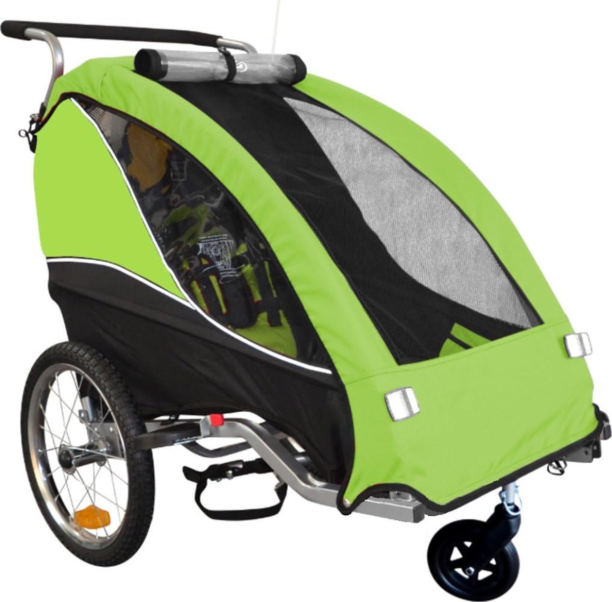 VELTRR® Fietskar Voor Kinderen - Kinderfietskar - Kinderbuggy - Groen