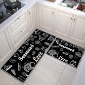 Keukentapijt 2-delige set, antislip, absorberend en wasbaar Keukentapijt 2-delige set, antislip, absorberend en wasbaar