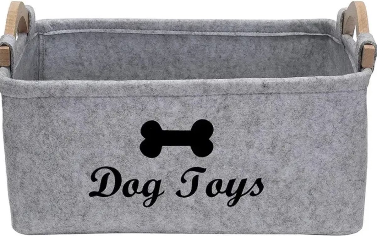 ZXH Gepersonaliseerde hond speelgoed mand,Hond speelgoed doos,Aangepaste naam hond speelgoed opslag bak,Hond opslag canvas tas opvouwbare huisdier
