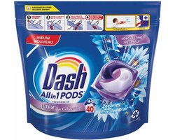 Dash - Lenor Collectie - Wasmiddel Capsules - All-in-1 Pods - Witte en Gekleurde Was - Zeebries - 40 Wasbeurten