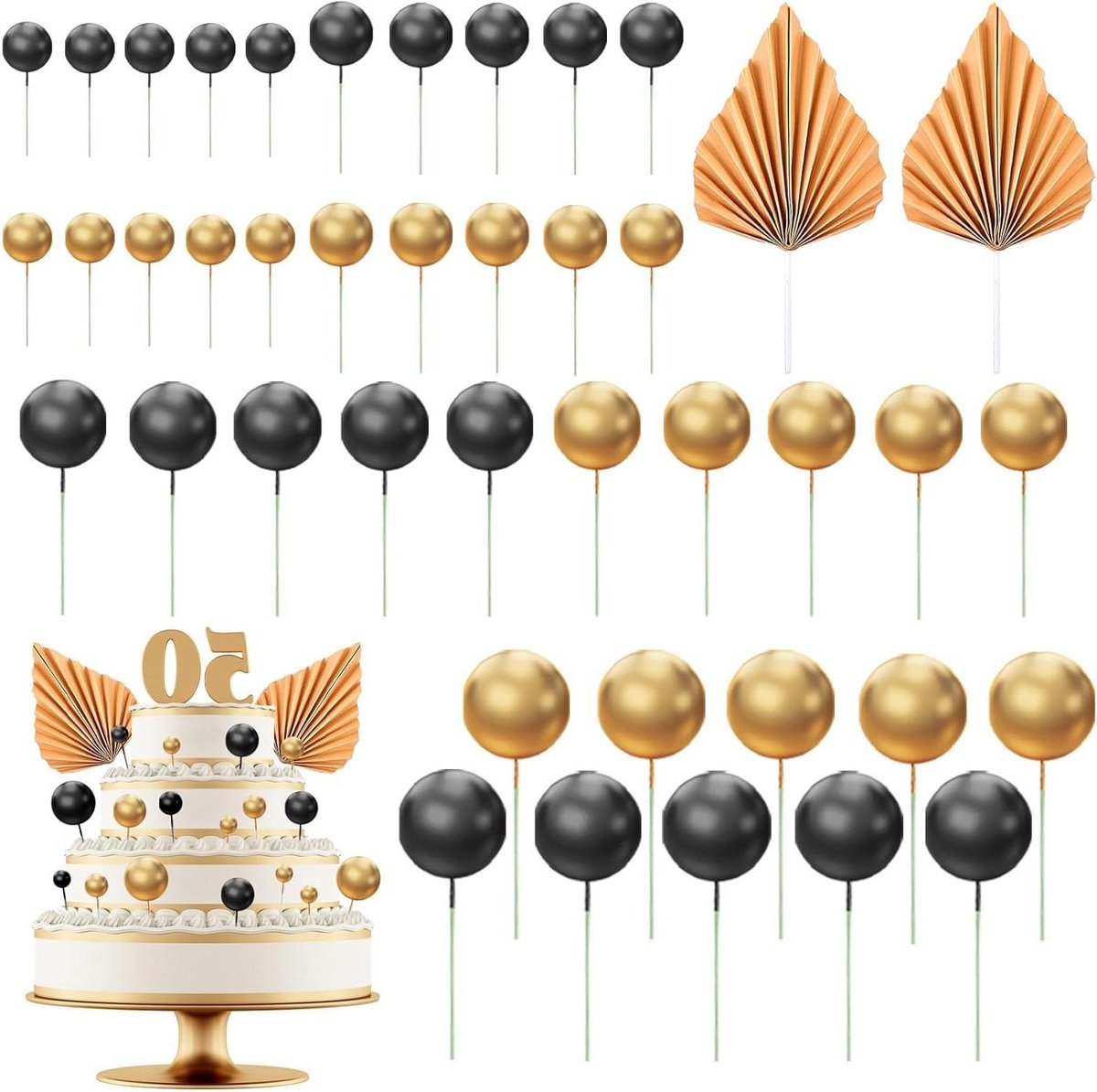 Happy 30th Birthday taartdecoratie verjaardag, taartdecoratie verjaardag verjaardagstaart decoratie voor jongens meisjes man vrouw goud