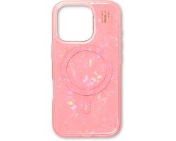 iDeal of Sweden Pearlised Case met magnetische ring geschikt voor iPhone 16 Pro Max Pink