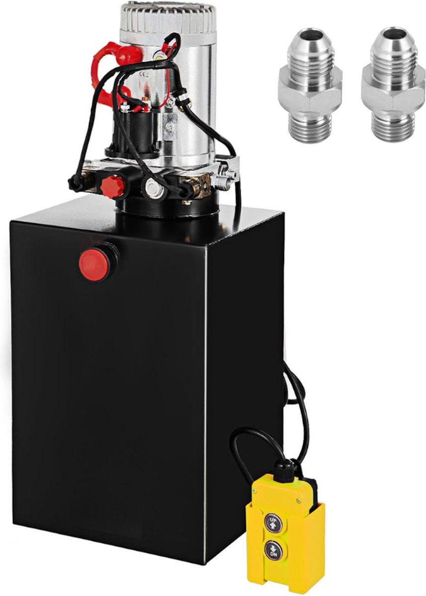 Hydraulische Pomp Met Dubbel Effect 20 Liter Opvouwbare Aanhanger Hydraulische Pomp 59 x 29 x 28 cm Besturingseenheid Met Dubbel Effect 12 V