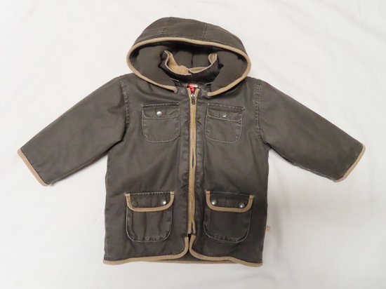 manteau d'hiver noukie's marron 1 an 80 avec capuche amovible