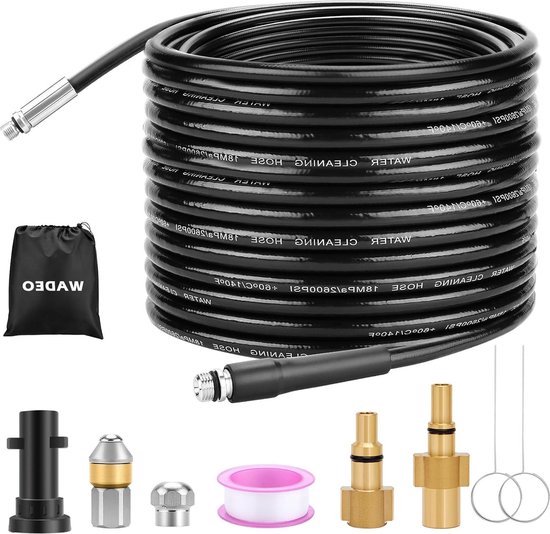 Tuyau De Nettoyage De Tuyaux 15 M 180 Bar / 2610 PSI Kit De Nettoyage De Tuyaux Pour Nettoyeur Haute Pression Karcher K2 K7 91525813