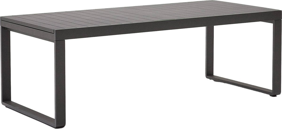 Zwarte aluminium tuintafel van Kave Home Galdana.