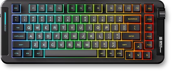 MCHOSE X75 - Draadloos Mechanisch Gaming - Toetsenbord - QWERTY - RGB ANSI (ENG) - Zwart